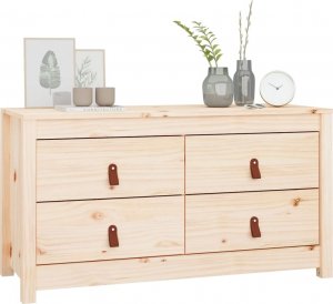 vidaXL Komoda, 100x40x54 cm, lite drewno sosnowe 8