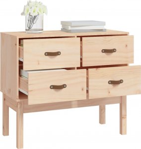 vidaXL Komoda, 90x40x78 cm, lite drewno sosnowe 7