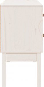 vidaXL Komoda, biały, 90x40x78 cm, lite drewno sosnowe 5