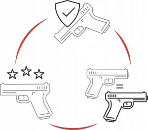 Skleplolki PISTOLET NA KULKI GLOCK ASG METAL 800 KUL 8