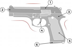 Skleplolki PISTOLET NA KULKI GLOCK ASG METAL 800 KUL 10