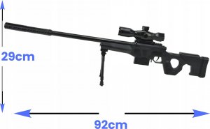 Skleplolki PISTOLET KARABIN NA KULKI PLASTIKOWE I GUMOWE 6MM 9