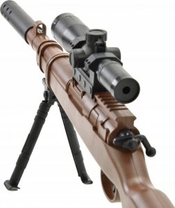 Skleplolki ZABAWKI DZIECI TŁUMIK MINI KARABIN NA KULKI ŻELOWE 4