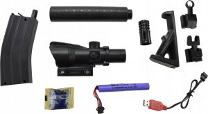 Skleplolki OGROMNY KARABIN PISTOLET KULKI ŻELOWE DUŻY ZESTAW 14