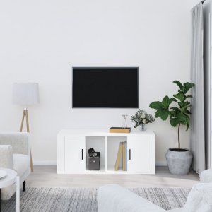 vidaXL vidaXL Szafka pod TV, biała, 100x35x40 cm, materiał drewnopochodny 1
