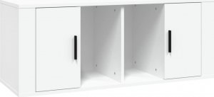 vidaXL Szafka pod TV, biała, 100x35x40 cm, materiał drewnopochodny 2