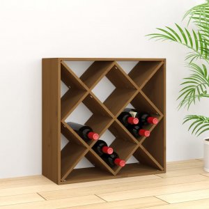 vidaXL vidaXL Szafka na wino, miodowy brąz, 62x25x62 cm, drewno sosnowe 1