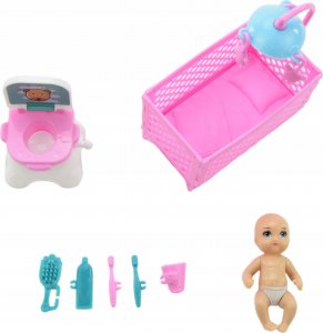 Skleplolki LALKA BOBAS I MAMA TYPU BARBIE ZESTAW AKCESORIA 6