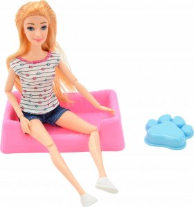 Skleplolki LALKA TYPU BARBIE PIESEK SZCZENIACZKI DUŻY ZESTAW 7