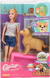 Skleplolki LALKA TYPU BARBIE PIESEK SZCZENIACZKI DUŻY ZESTAW 8