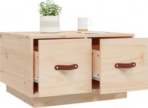 vidaXL Stolik kawowy, 60x53x35 cm, lite drewno sosnowe 5