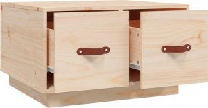 vidaXL Stolik kawowy, 60x53x35 cm, lite drewno sosnowe 7