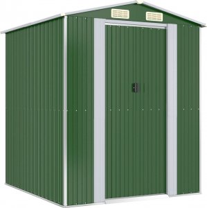 vidaXL vidaXL Szopa ogrodowa, zielona, 192x191x223 cm, stal galwanizowana 2