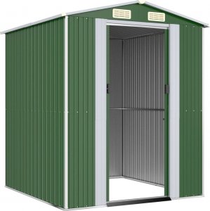 vidaXL vidaXL Szopa ogrodowa, zielona, 192x191x223 cm, stal galwanizowana 3