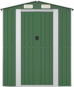 vidaXL vidaXL Szopa ogrodowa, zielona, 192x191x223 cm, stal galwanizowana 4