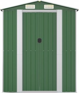 vidaXL Szopa ogrodowa, zielona, 192x523x223 cm, stal galwanizowana 4
