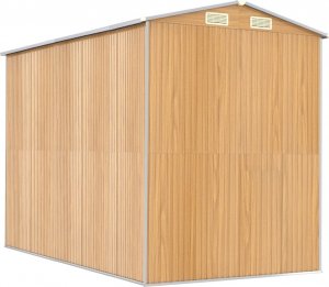 vidaXL Szopa ogrodowa, jasnobrązowa 192x274x223 cm, stal galwanizowana 6