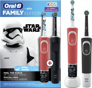 Szczoteczka Oral-B Vitality Kids D100 Star Wars + D103 Czerwona 2