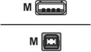 Kabel USB Diverse USB-A - USB-B 1 m Czarny 2