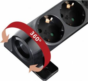 Listwa zasilająca Hama przeciwprzepięciowa 6 gniazd 1.4 m czarna (137256) 5