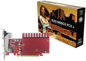 Karta graficzna Gainward GeForce 8400 GS 256MB 8400GS 256/128 TV DVI SILENT 1