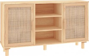 vidaXL Kredens, brązowa, 105x30x60 cm, lita sosna i 2