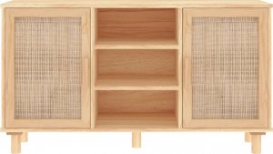 vidaXL Kredens, brązowa, 105x30x60 cm, lita sosna i 4