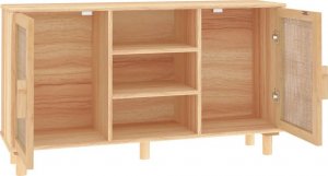 vidaXL Kredens, brązowa, 105x30x60 cm, lita sosna i 5