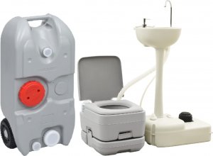 vidaXL vidaXL Przenośna toaleta kempingowa z umywalką i pojemnikiem na wodę 1