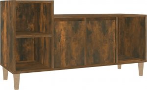 vidaXL Szafka pod telewizor, przydymiony dąb, 100x35x55 cm 2