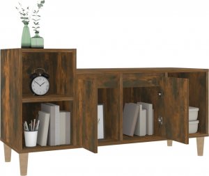 vidaXL Szafka pod telewizor, przydymiony dąb, 100x35x55 cm 4