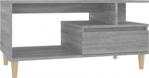 vidaXL vidaXL Stolik kawowy, szary dąb sonoma 90x49x45 cm, drewnopochodny 2