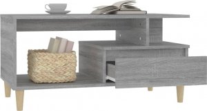 vidaXL vidaXL Stolik kawowy, szary dąb sonoma 90x49x45 cm, drewnopochodny 4