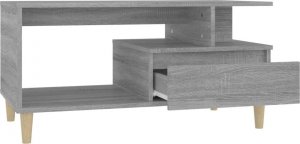 vidaXL vidaXL Stolik kawowy, szary dąb sonoma 90x49x45 cm, drewnopochodny 6