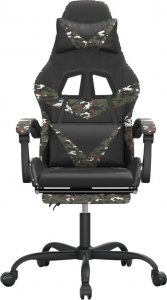 Fotel vidaXL moro z podnóżkiem (349566) 2