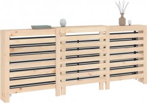 vidaXL vidaXL Osłona grzejnika, 210x21x85 cm, lite drewno sosnowe 4