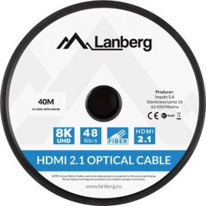 Kabel Lanberg HDMI - HDMI 40m czarny (CA-HDMI-30FB-0400-BK) 4