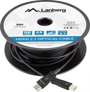 Kabel Lanberg HDMI - HDMI 80m czarny (CA-HDMI-30FB-0800-BK) 3