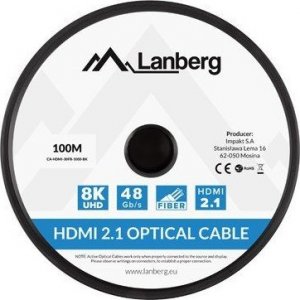 Kabel Lanberg HDMI - HDMI 100m czarny (CA-HDMI-30FB-1000-BK) 4
