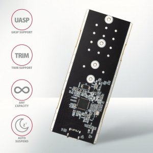 Kieszeń Axagon Obudowa zewnętrzna aluminiowa EEM2-GTR 7