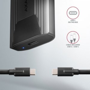 Kieszeń Axagon Obudowa zewnętrzna aluminiowa bezśrubowa EEM2-GTS, USB-C 3.2 GEN 2 M.2 NVMe SSD 6