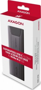 Kieszeń Axagon Obudowa zewnętrzna aluminiowa bezśrubowa EEM2-GTSA, USB-C 3.2 GEN 2 M.2 NVMe SSD 12