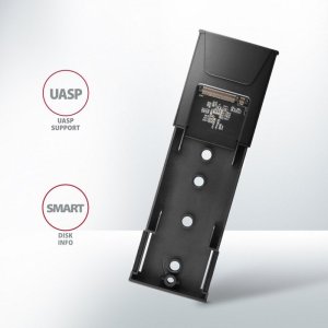 Kieszeń Axagon Obudowa zewnętrzna aluminiowa bezśrubowa EEM2-GTSA, USB-C 3.2 GEN 2 M.2 NVMe SSD 8