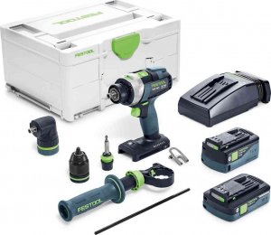 Wiertarko-wkrętarka Festool Akumulatorowa wiertarko-wkrętarka udarowa QUADRIVE TPC 18/4 5,2/4,0 I-Set FESTOOL 1