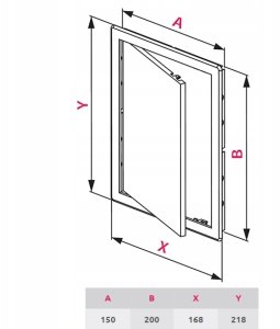 AWENTA Drzwiczki rewizyjne plastikowe 150x200 satyna srebrna Awenta DT11SS 11