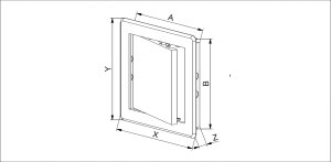 AWENTA Drzwiczki rewizyjne plastikowe 150x200 satyna srebrna Awenta DT11SS 15