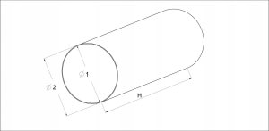 AWENTA Kanał wentylacyjny okrągły Awenta KO125-05 fi125mm biały 0,5m 7