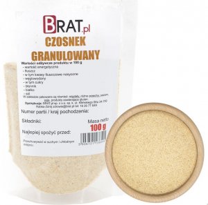 BRAT.PL Czosnek granulowany SUSZONY 100g NATURALNA witamina C 1
