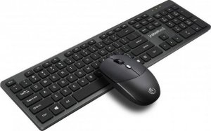 Klawiatura + mysz Rebeltec Zestaw bezprzewodowy klawiatura + mysz MAXIM 2,4GHz, zasięg 10m nano odbiornik USB 104 klawisze QWERTY 4