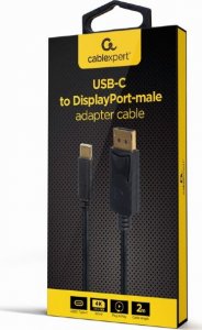 Kabel USB Gembird USB-C - DisplayPort 2 m Czarny (A-CM-DPM-01) 2